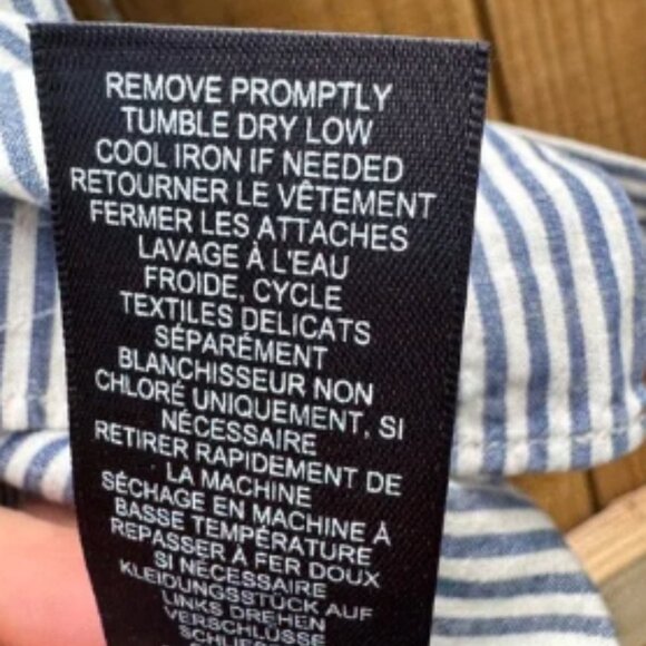 RRL Double RL Ralph Lauren Mens Striped Short Sleeve Button Down Shirt - XS - Picture 6 of 9